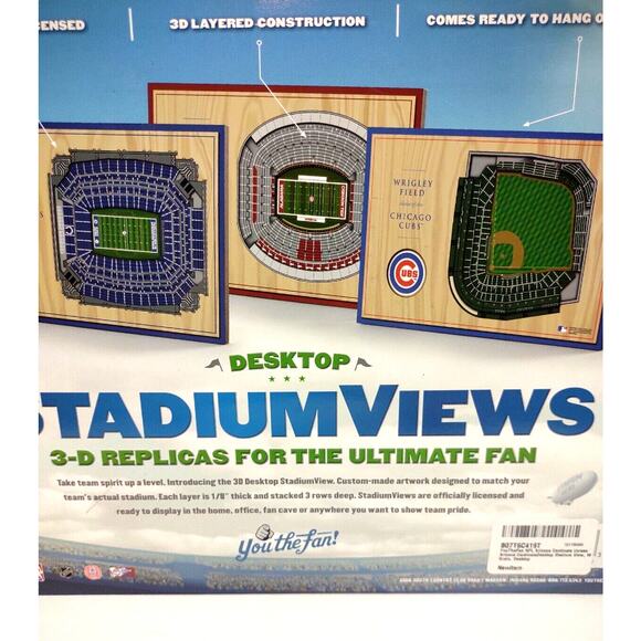 NFL Arizona Cardinals 3D Desktop Stadium Wood With Stand State Farm Stadium NEW - Picture 9 of 9